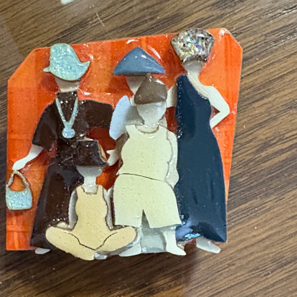 Colorful Mosaic Women Jewelry Brooch
